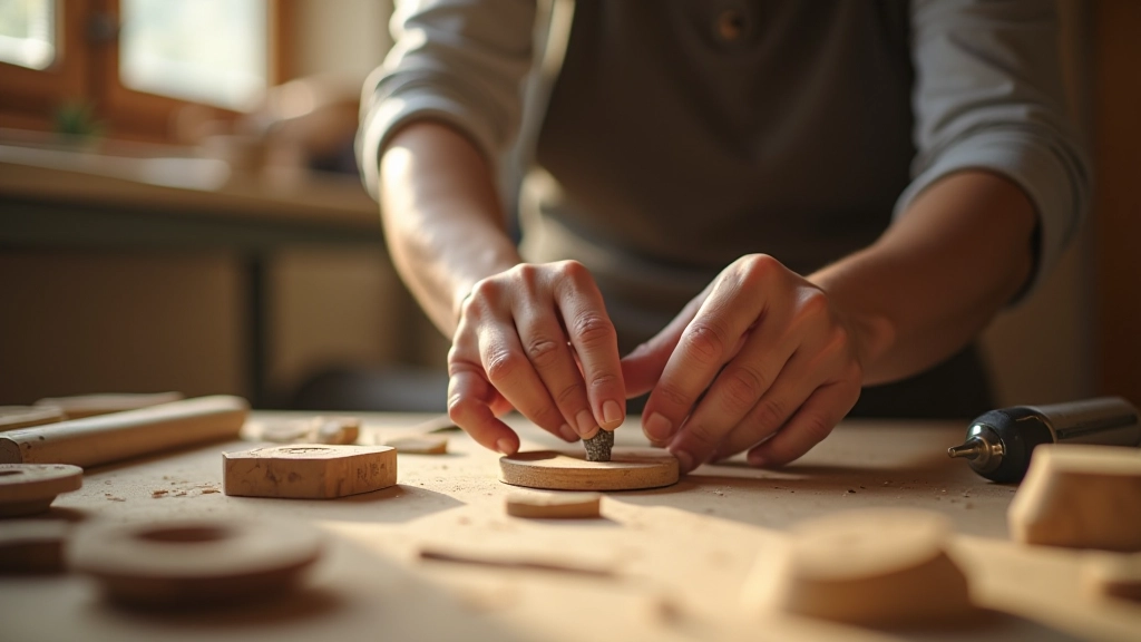 Pessoa trabalhando em projeto de bricolage caseiro com ferramentas e materiais